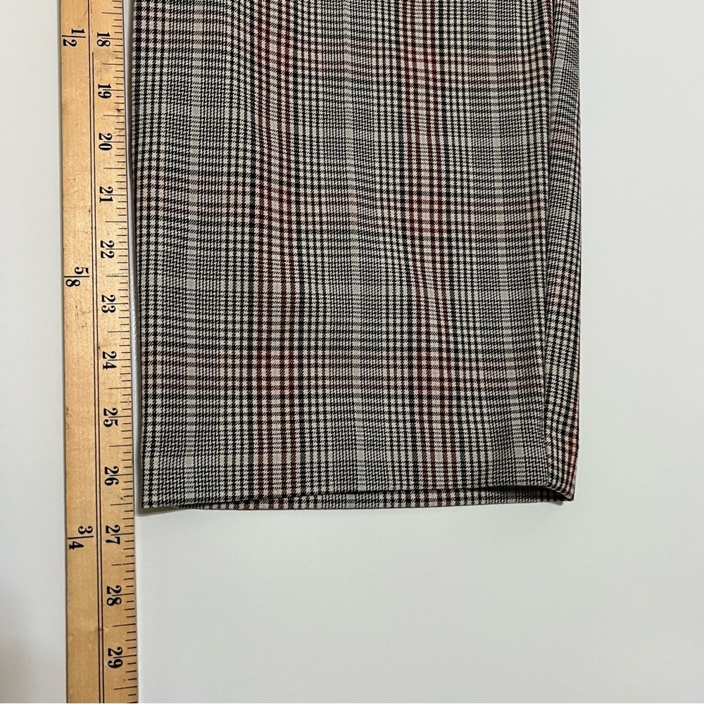 NWT Ava & Viv Women's High Rise Wide-Leg Pants- Gray Plaid Size 17 - Picture 6 of 12